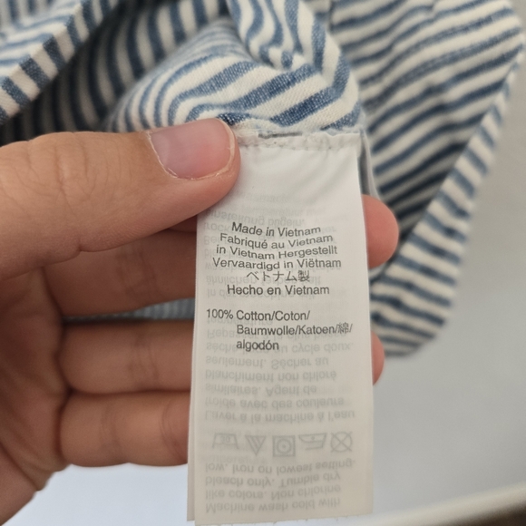 Madewell 10 Palisade Button Front Midi Skirt Blue Stripe - Picture 6 of 6